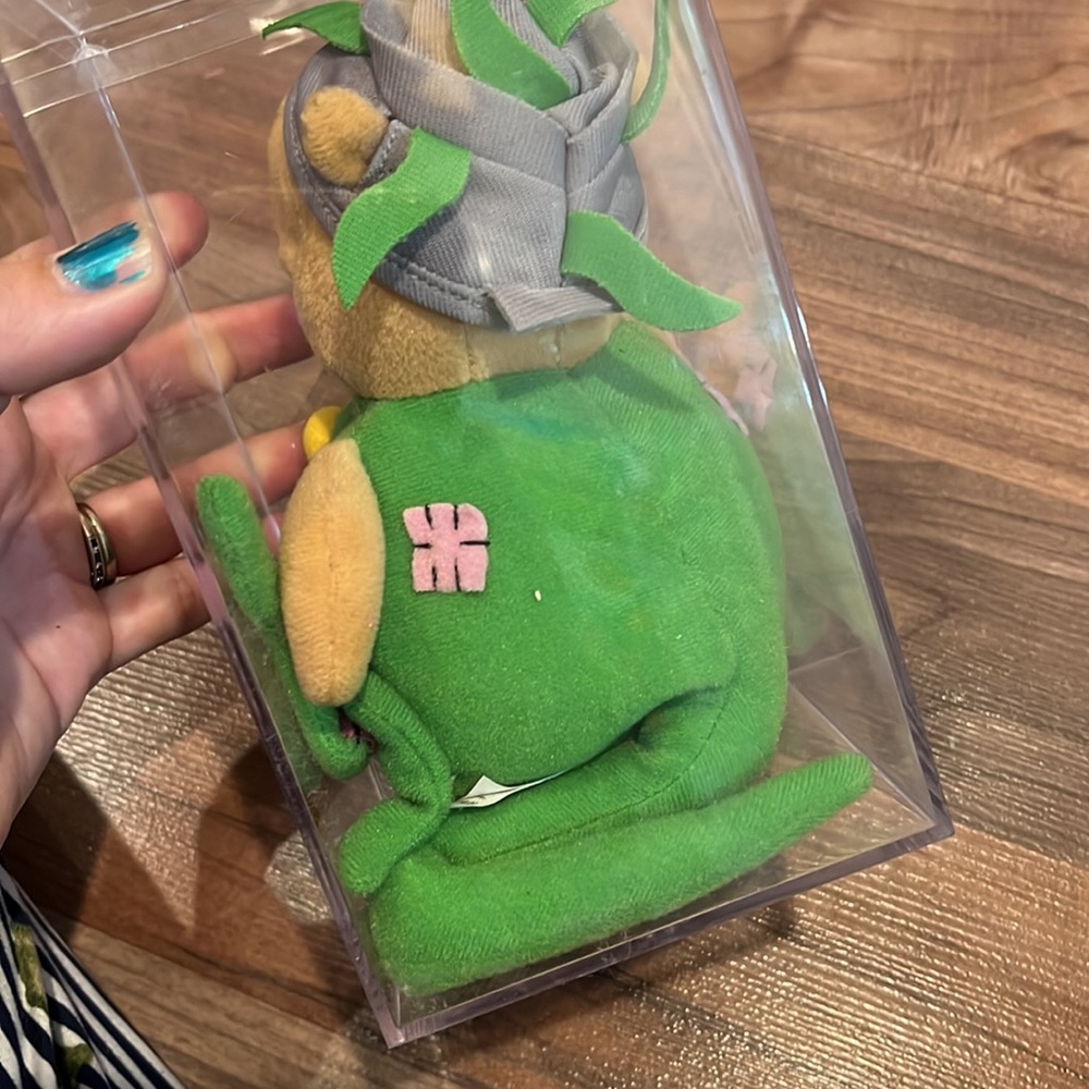 Vintage Disney Store Winnie The Pooh Plush Green 4 eyed Monster Halloween Toy - Picture 4 of 4